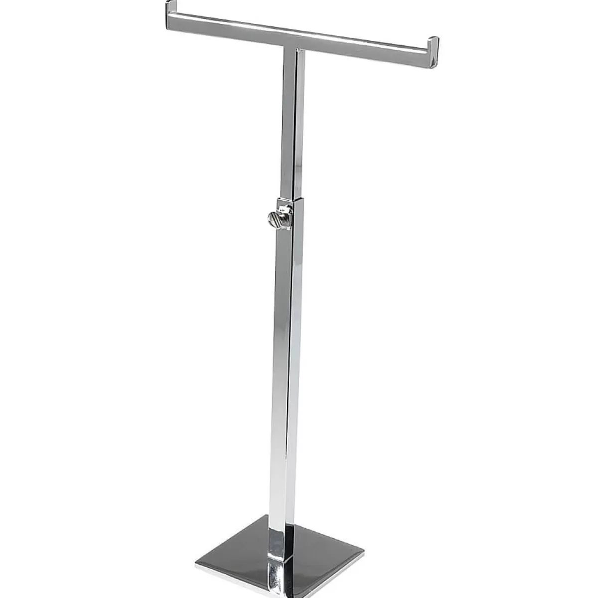 Fashion DecoWoerner Accessoires-Ständer T-Form, Ausziehbar 48 - 54 Cm silber