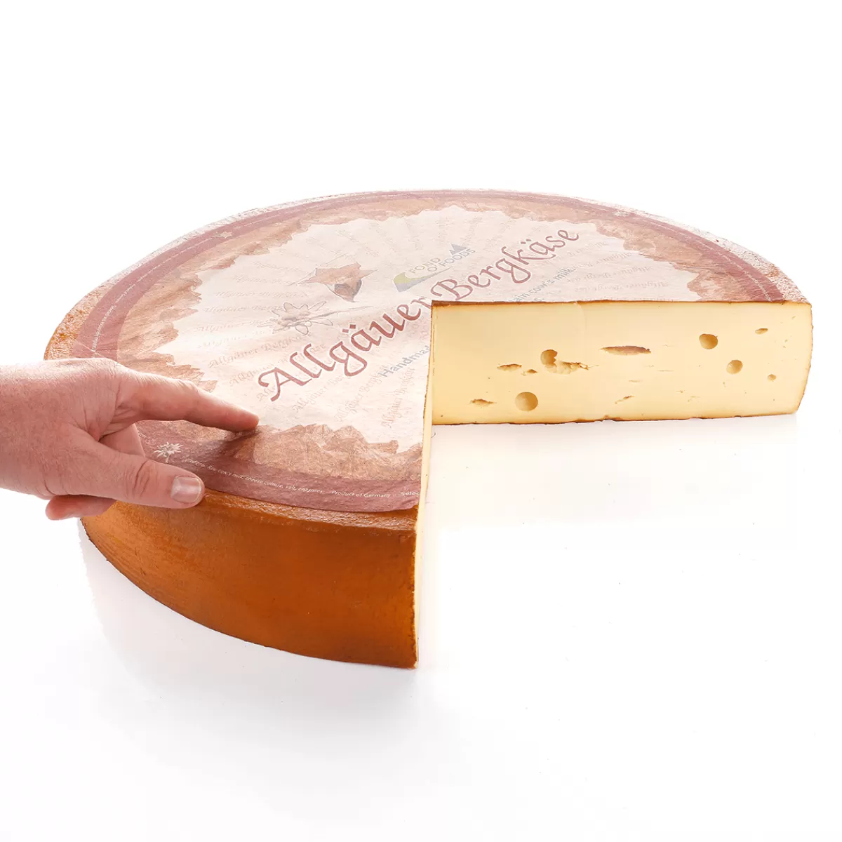 Store DecoWoerner Allgäuer Bergkäse Laib Angeschnitten Lebensmittel-Attrappe 52 Cm Ø braun