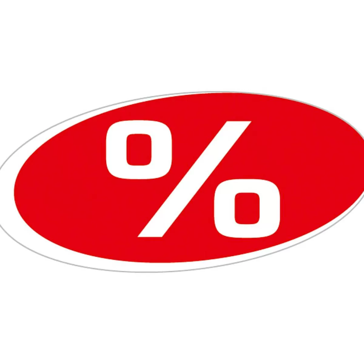 Sale DecoWoerner Ankleber "%" rot