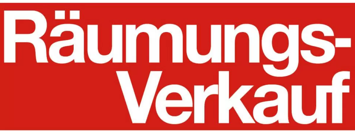 Fashion DecoWoerner Ankleber "Räumungs-Verkauf" rot