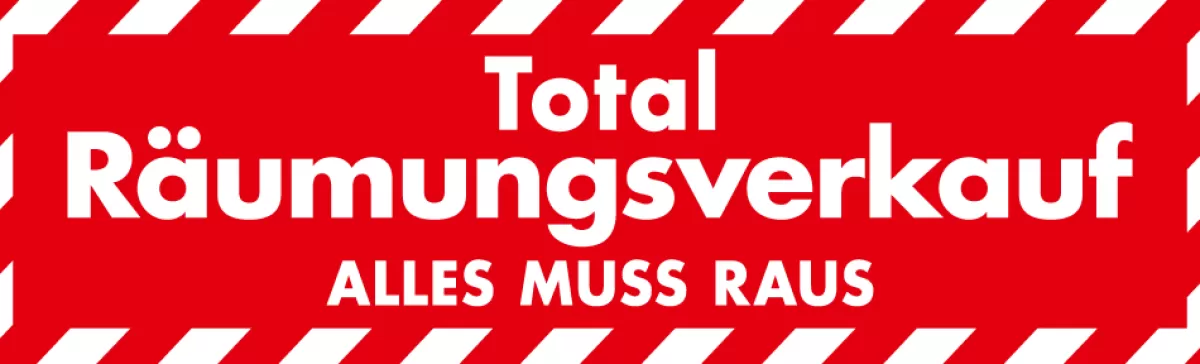 Cheap DecoWoerner Ankleber "Total Räumungsverkauf" rot