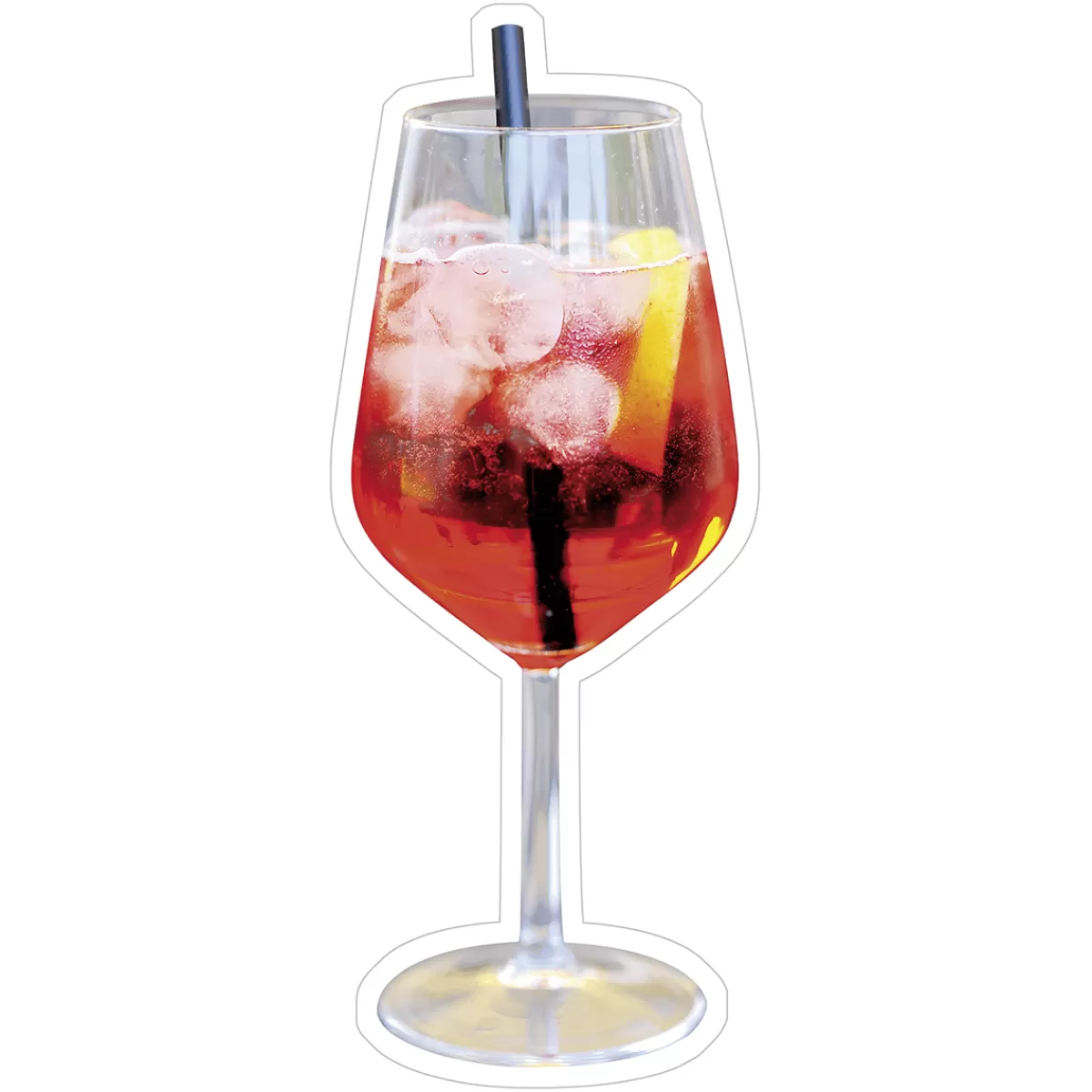 Sale DecoWoerner Aperol Spritz Cocktail Display 20 X 50 Cm orange