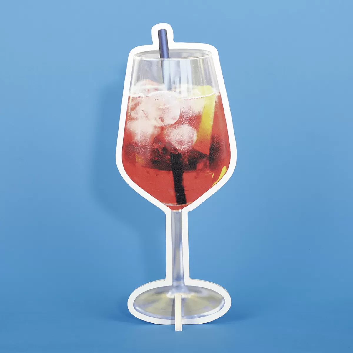 Sale DecoWoerner Aperol Spritz Cocktail Display 20 X 50 Cm orange