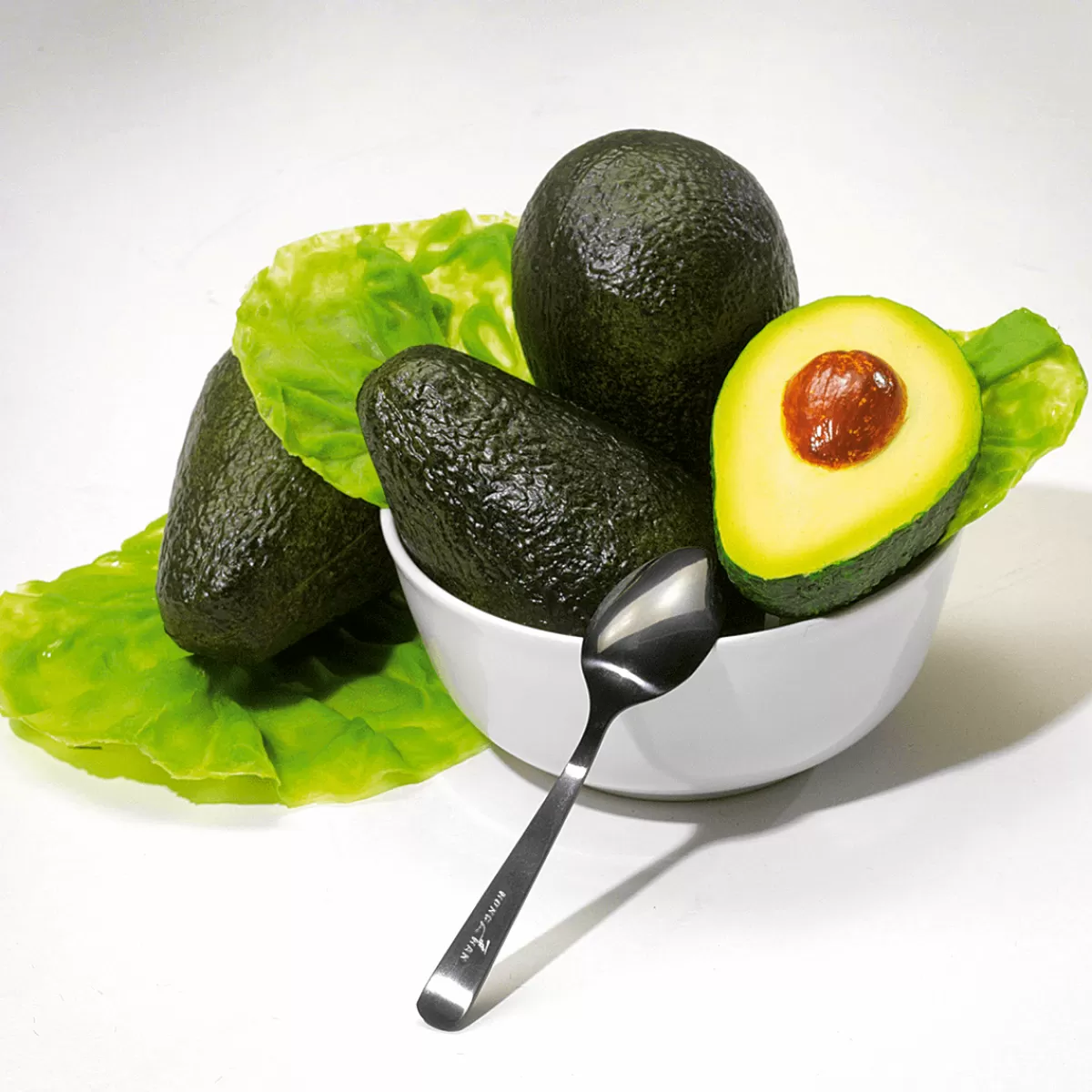 Sale DecoWoerner Avocado Lebensmittel-Attrappe, Pack à 3 Stück grün