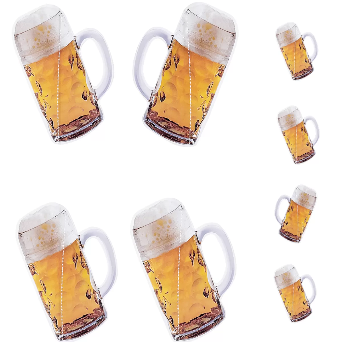 Online DecoWoerner Bierkrug-Display Kette 100 X14 Cm Beidseitig Bedruckt Oktoberfest-Dekoration gelb