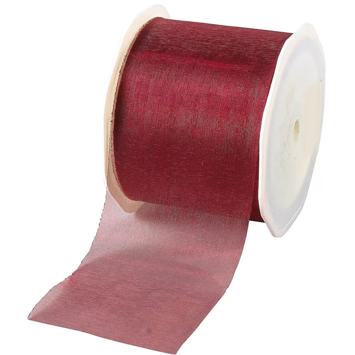 New DecoWoerner Chiffonband 70 Mm, 25 M, Bordeaux rot