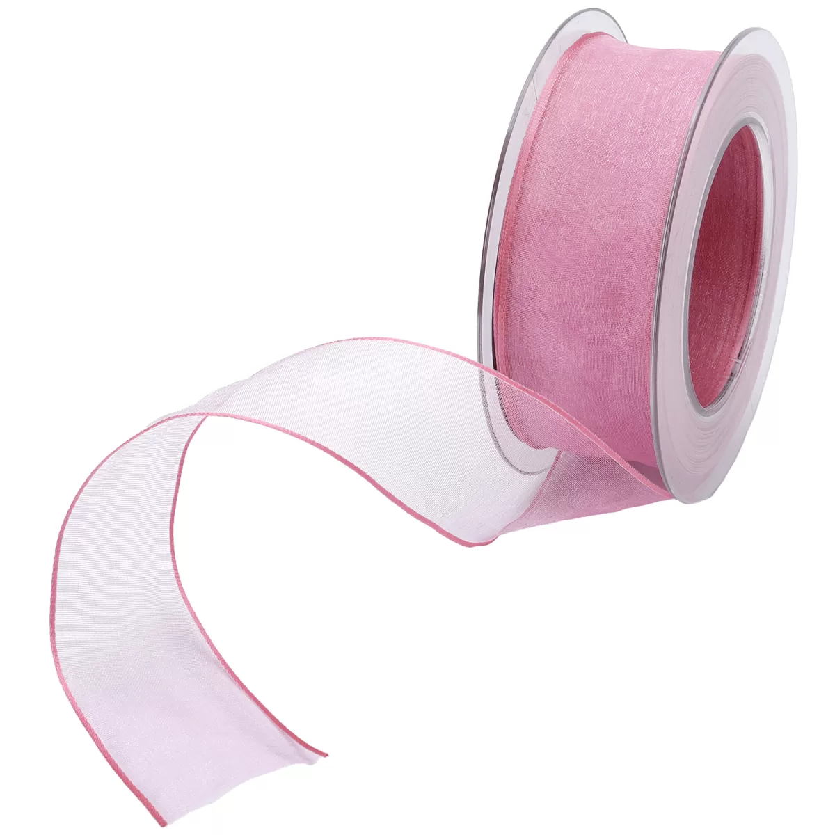 Online DecoWoerner Chiffonband Mit Draht Pink 40 Mm Breit, 20 M rosa