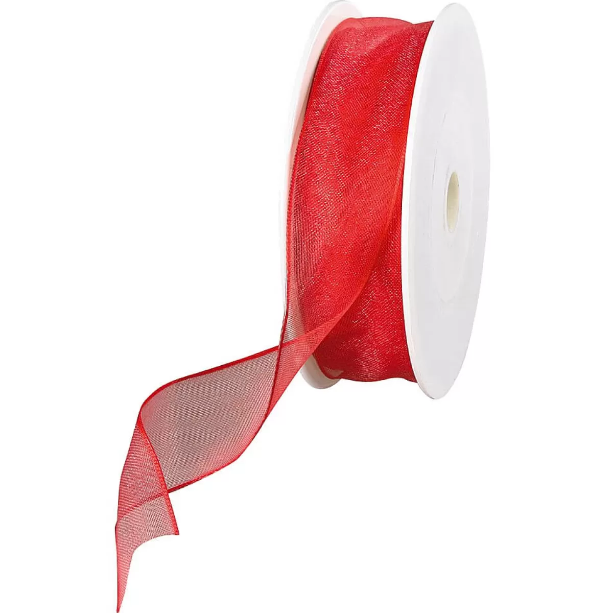 Shop DecoWoerner Chiffonband Mit Draht 25 Mm Breit, 20 M rot