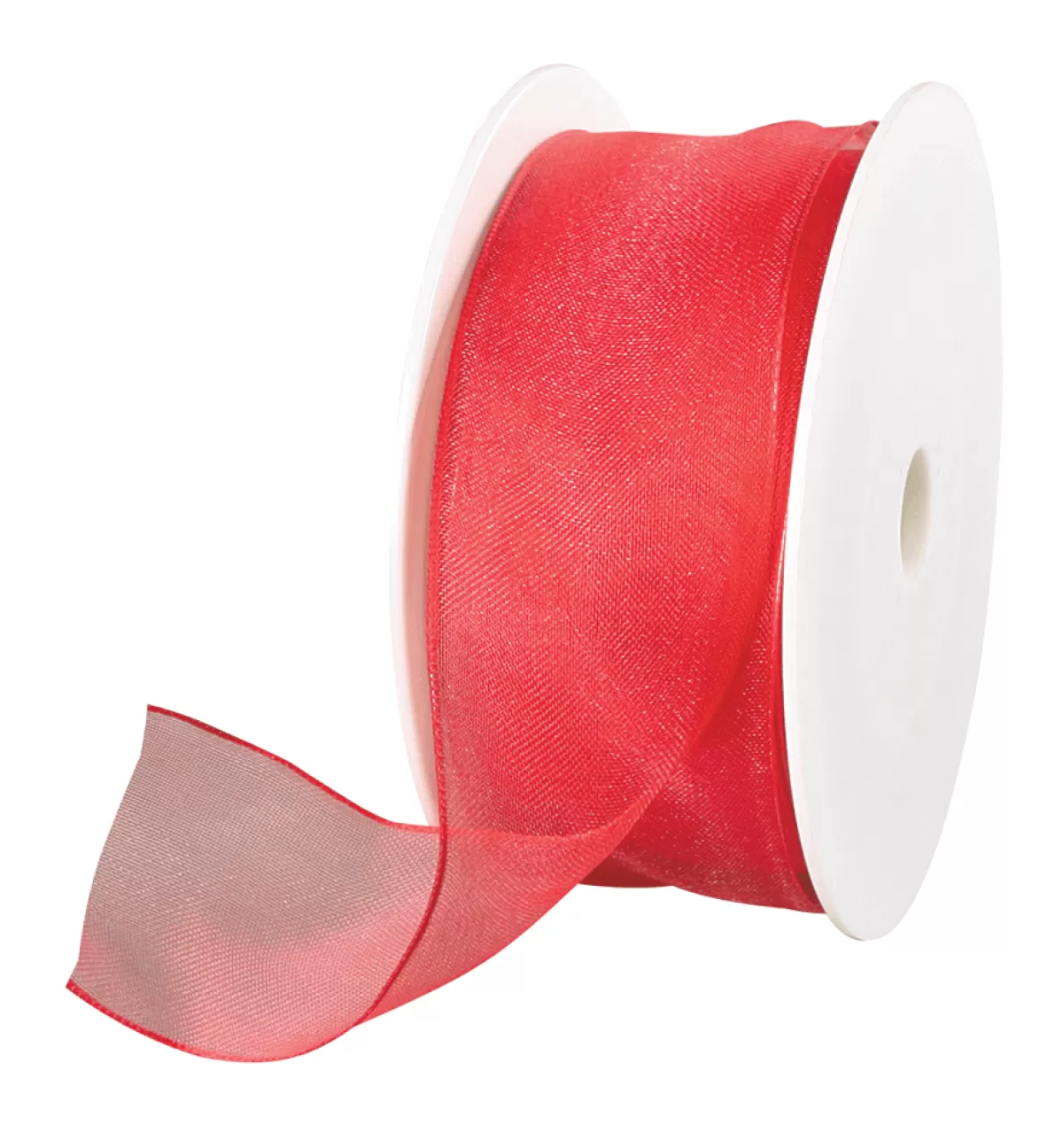 Store DecoWoerner Chiffonband Mit Draht 40 Mm Breit, 20 M rot