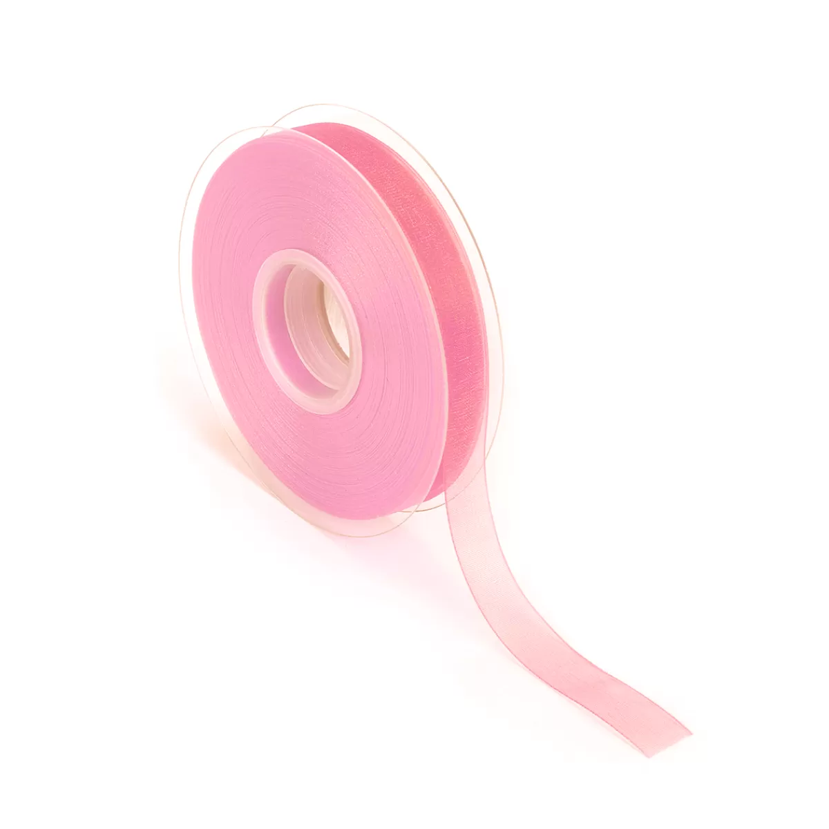 Best DecoWoerner Chiffonband Mit Webkante 15mm X 50m rosa