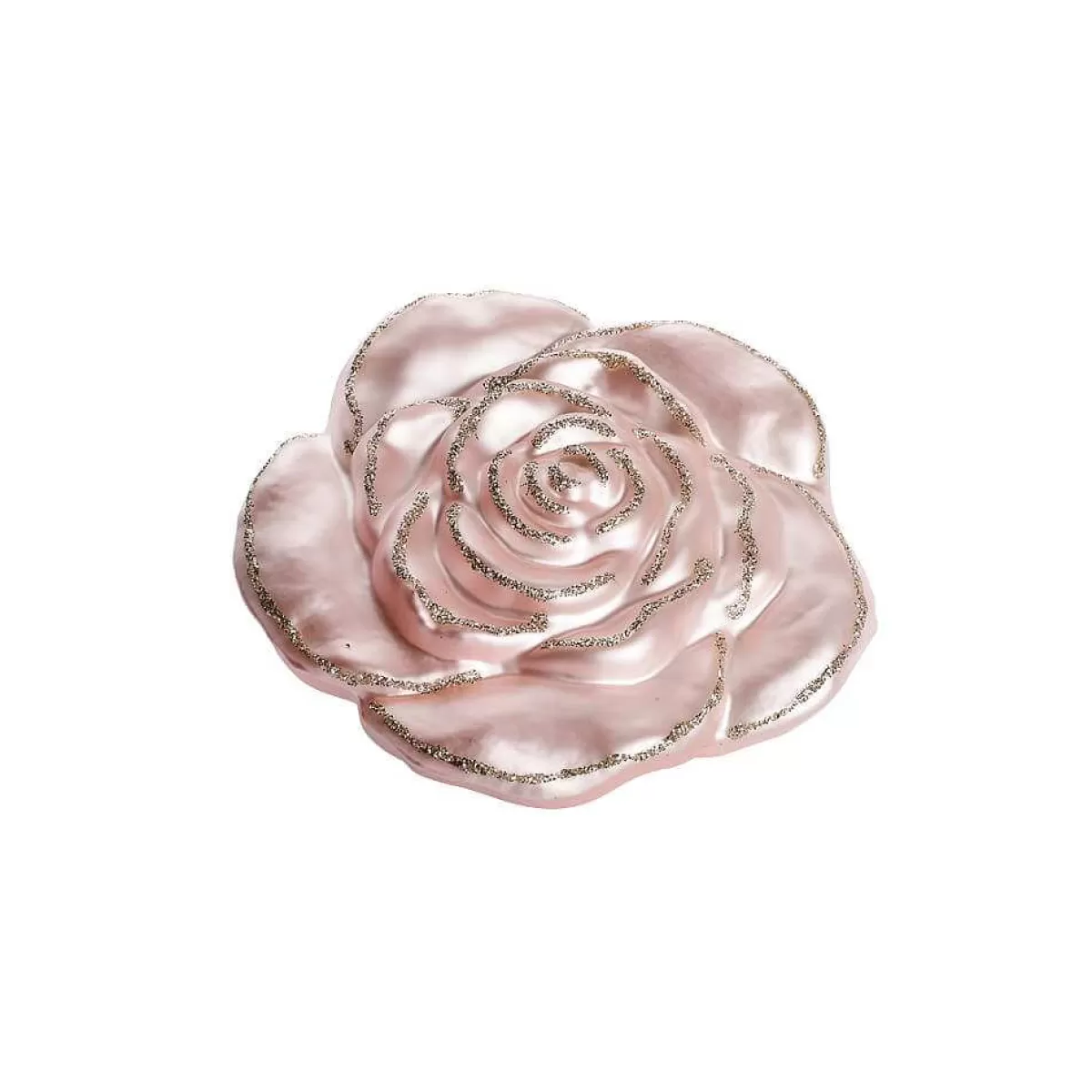 Best Sale DecoWoerner Christbaumschmuck "Rose Mit Clip" 9,6 Cm Ø rosa