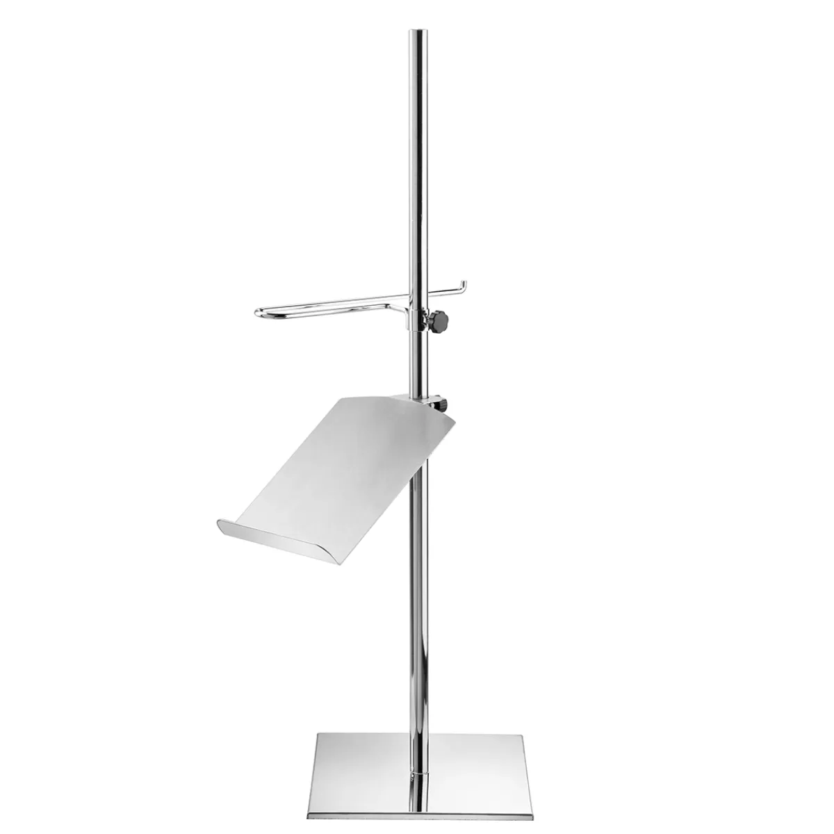 Discount DecoWoerner Chrome-Ständer Für Schneiderbüsten Mit Schuh-Präsenter 40 X 40 X 100 Cm silber