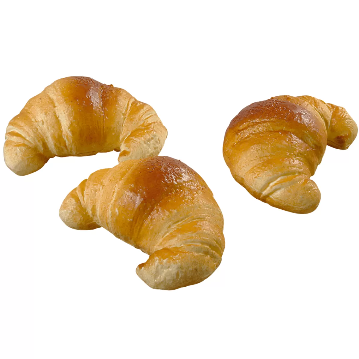 Clearance DecoWoerner Croissant Lebensmittel-Attrappe, 3 Stück braun