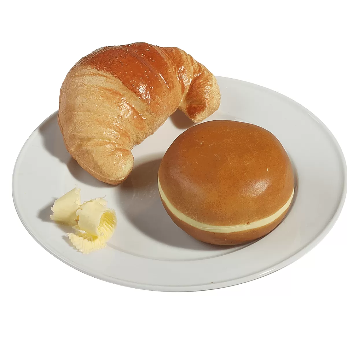 Clearance DecoWoerner Croissant Lebensmittel-Attrappe, 3 Stück braun