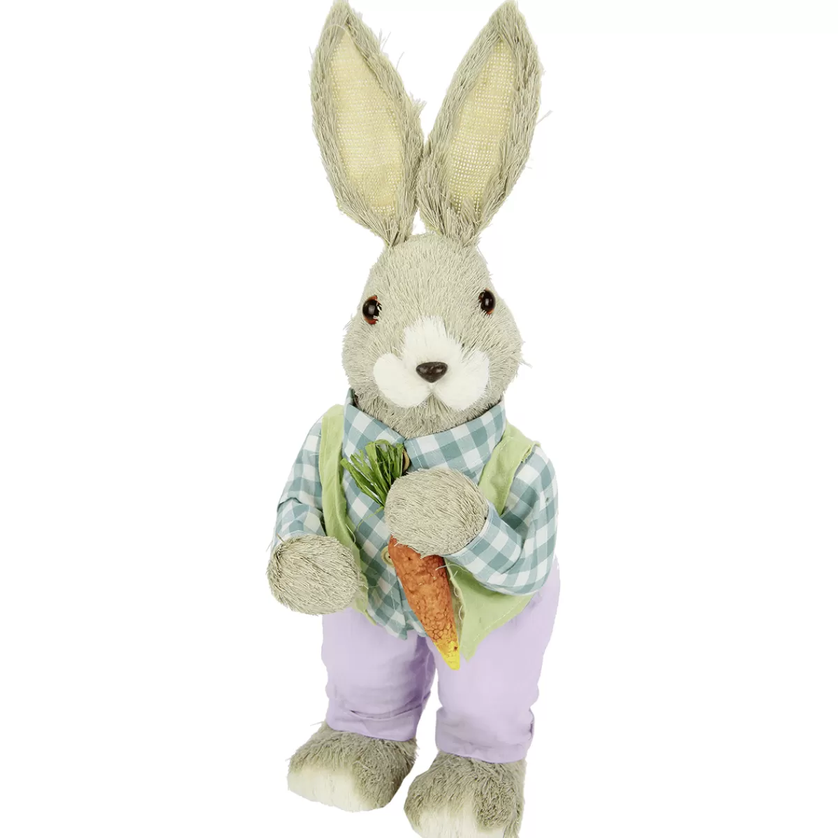 Sale DecoWoerner Deko Hase Aus Stroh Lila-blau 48 Cm Männchen mehrfarbig