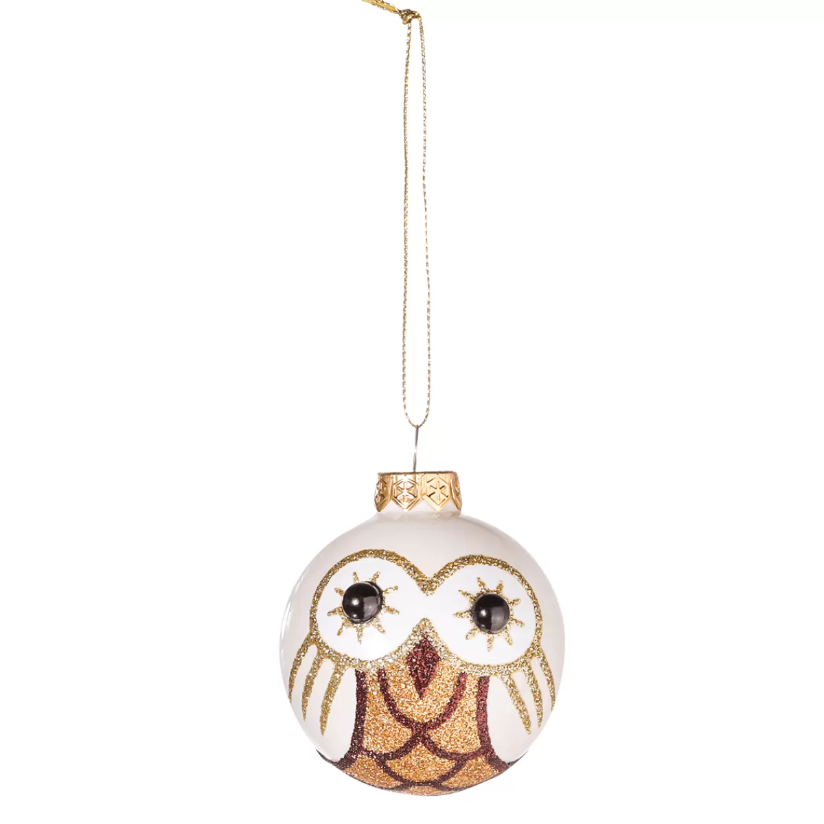 Outlet DecoWoerner Deko Hänger Glas Kugel „Eule“ 24 Stück In Der Box braun