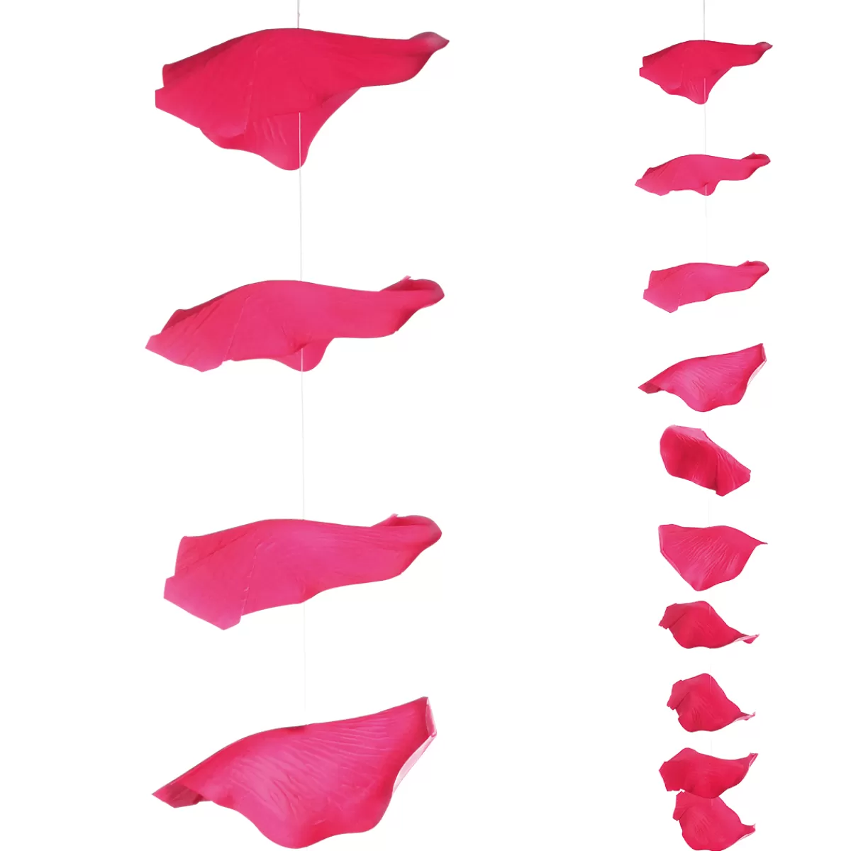 Clearance DecoWoerner Deko Rosenblätter-Kette, Pack à 3 Stück rosa