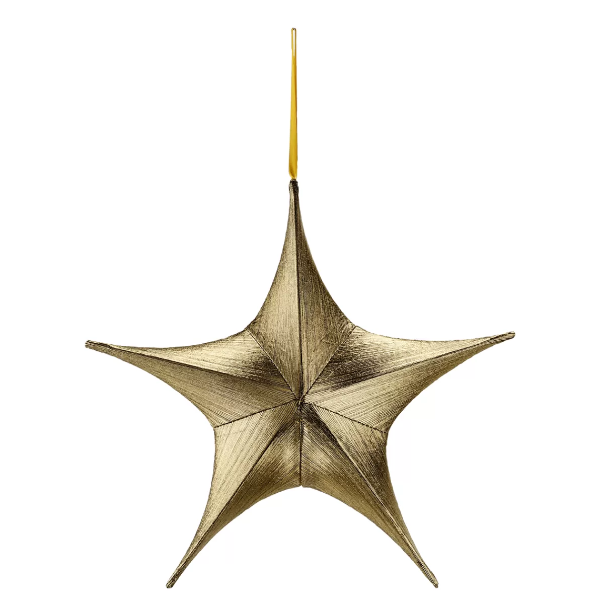 Store DecoWoerner Deko Stoff-Faltstern Schwarz Mit Reißverschluss, 40 Cm gold