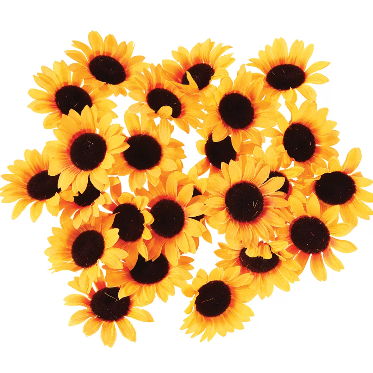 Cheap DecoWoerner Dekoblüten Sonnenblumen, Pack à 24 Stück gelb