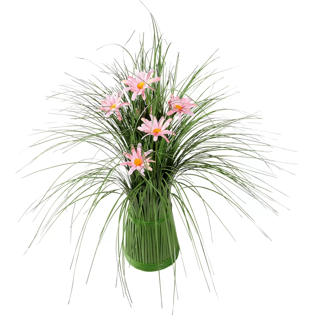 Hot DecoWoerner Dekogras Mit Blüten, 50 Cm grün