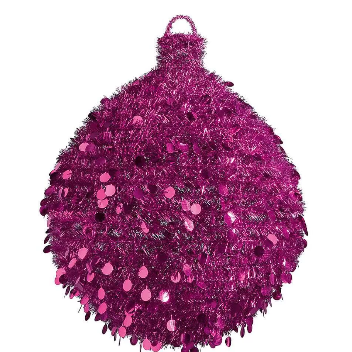 Outlet DecoWoerner Dekokugel Tinsel, 100 Cm Ø, Pink violett