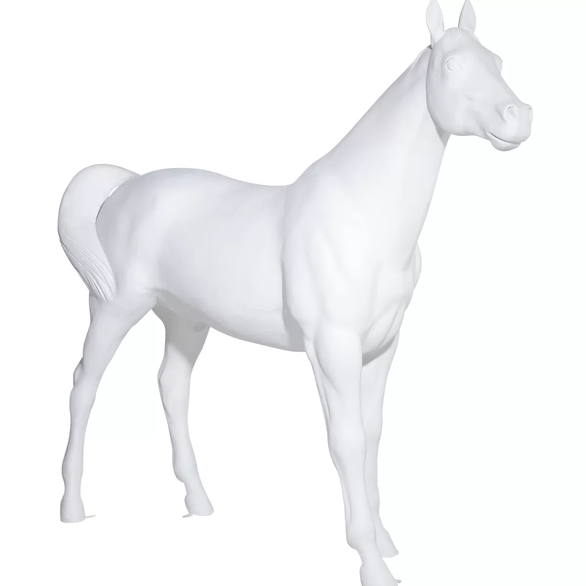 Flash Sale DecoWoerner Deko-Pferd 195 Cm Hoch, weiß