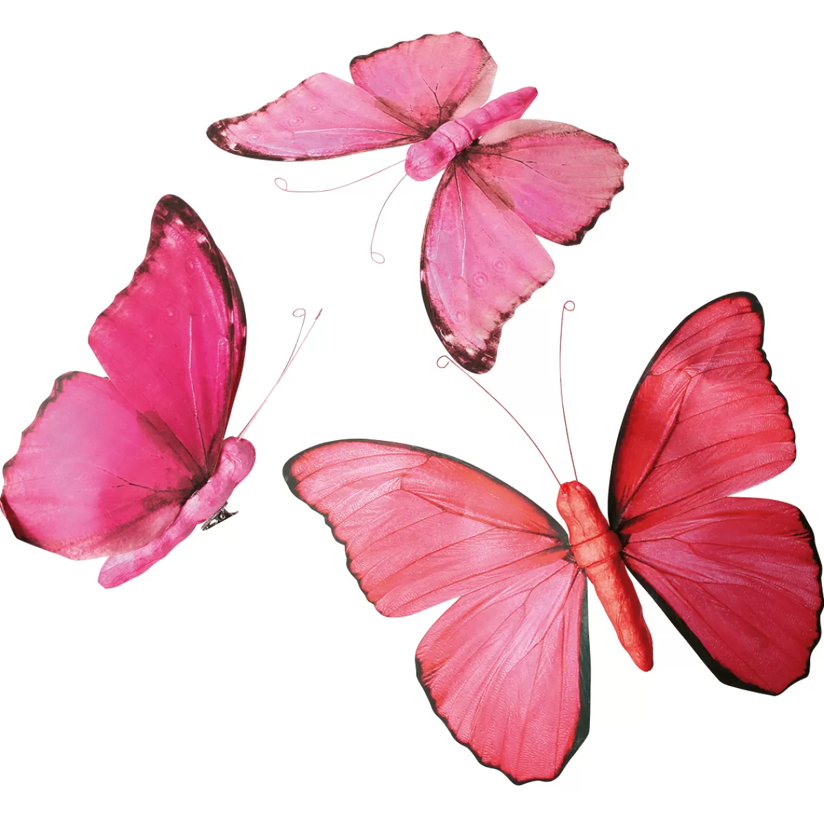 Shop DecoWoerner Deko-Schmetterling "Flamingo Pink", 28 Cm, 3 Stück rosa