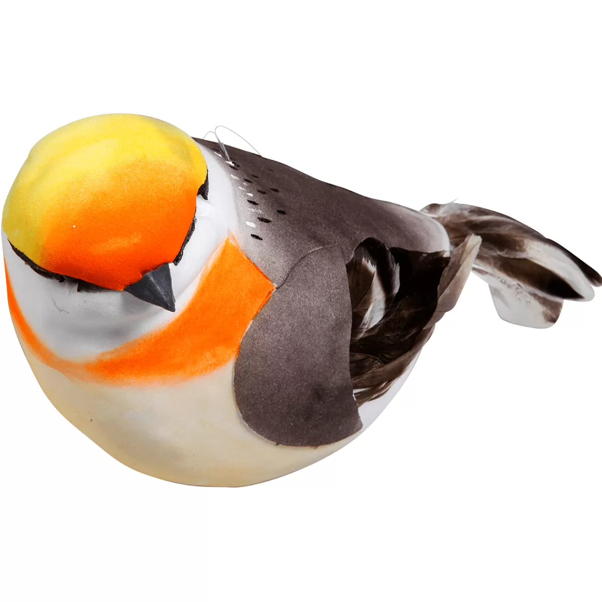 New DecoWoerner Dekovogel Grau Orange 19 Cm mehrfarbig