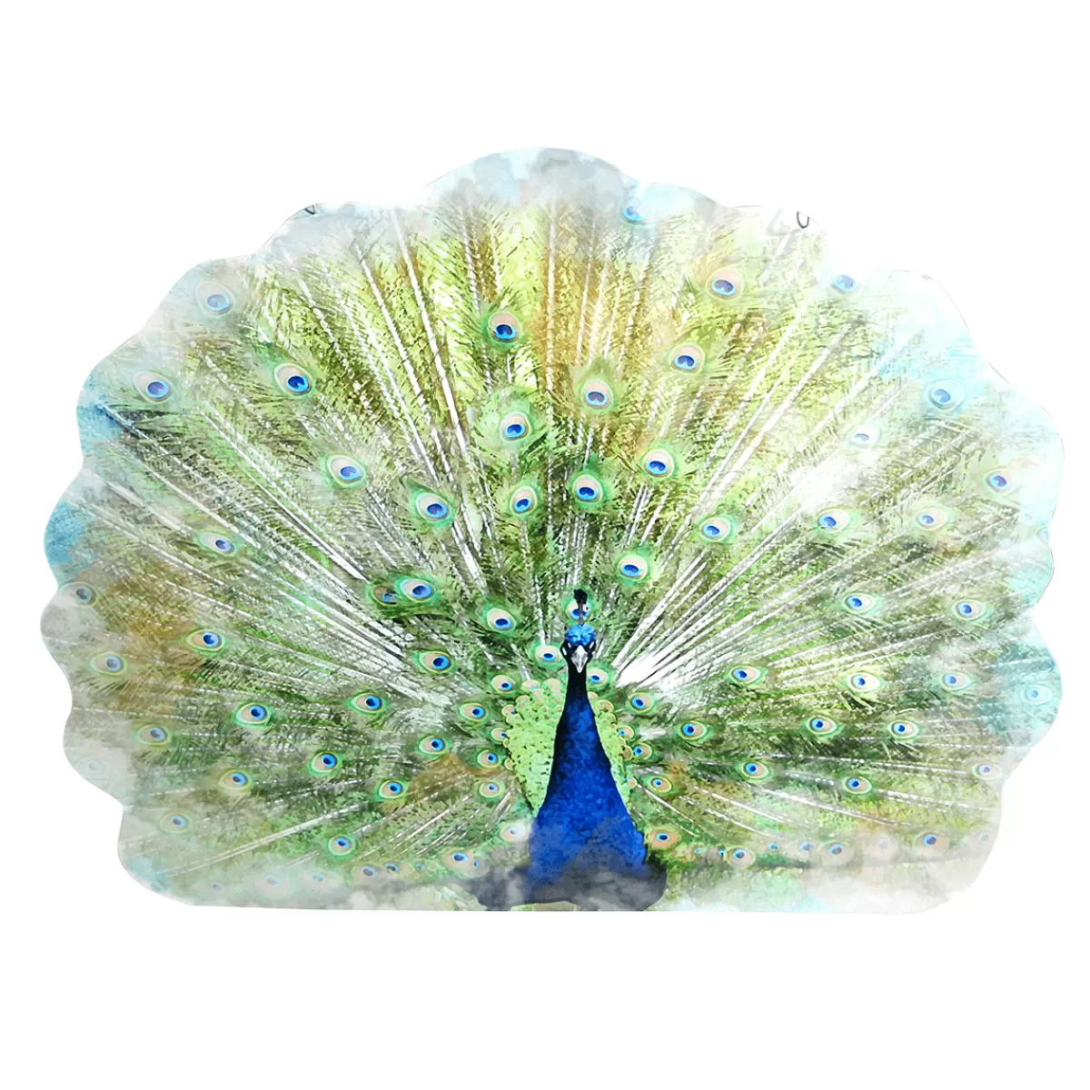 Fashion DecoWoerner Display-Hänger "Pfau" 62 Cm Hoch grün