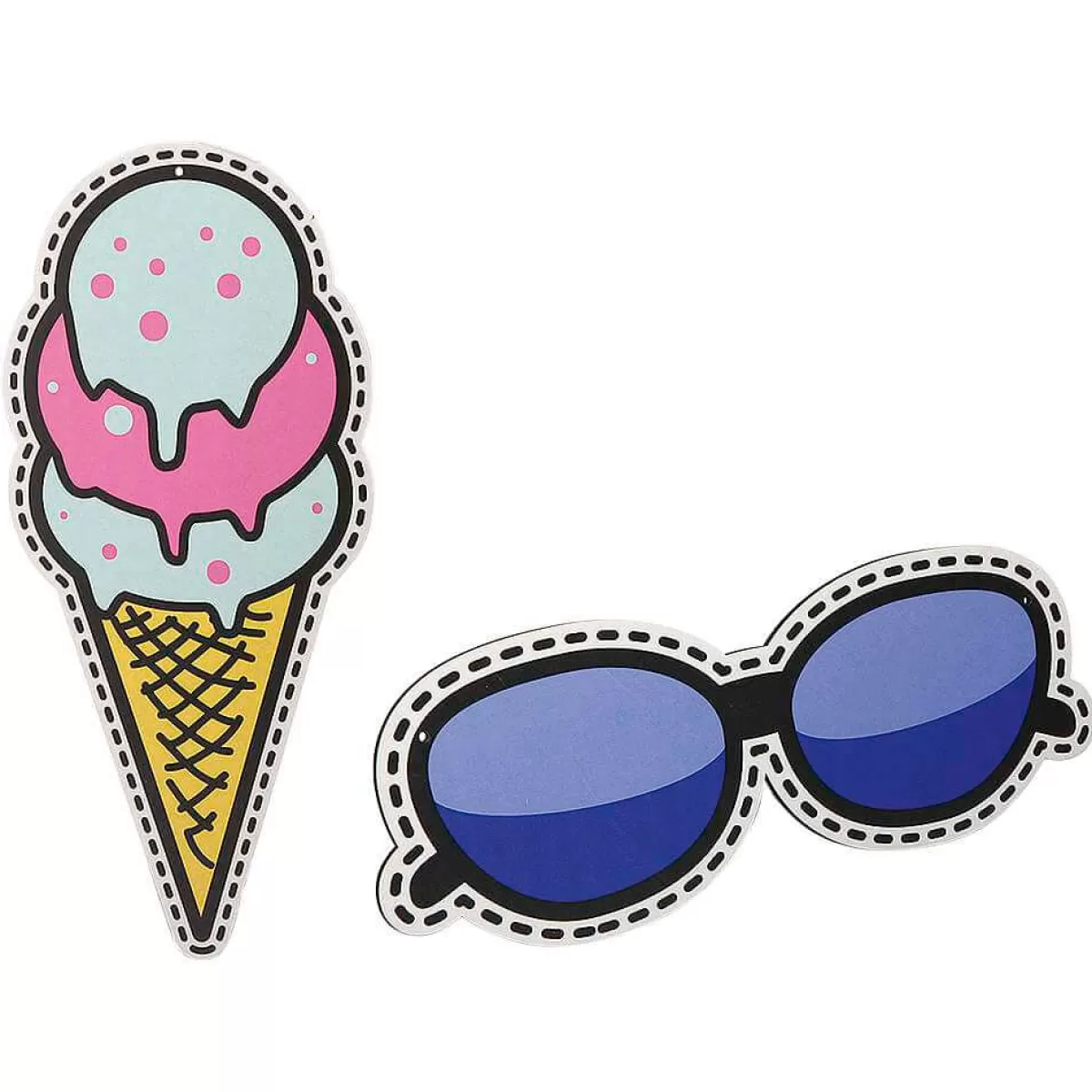 Cheap DecoWoerner Display-Set Pop-Art "Eis Und Sonnenbrille" mehrfarbig