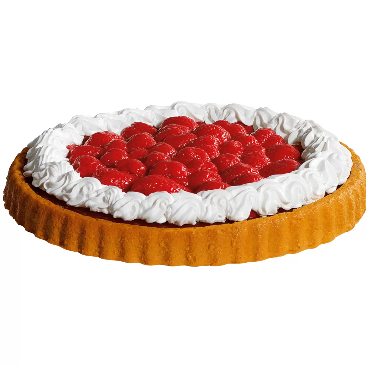 New DecoWoerner Erdbeerkuchen Lebensmittel-Attrappe 27 Cm Ø rot