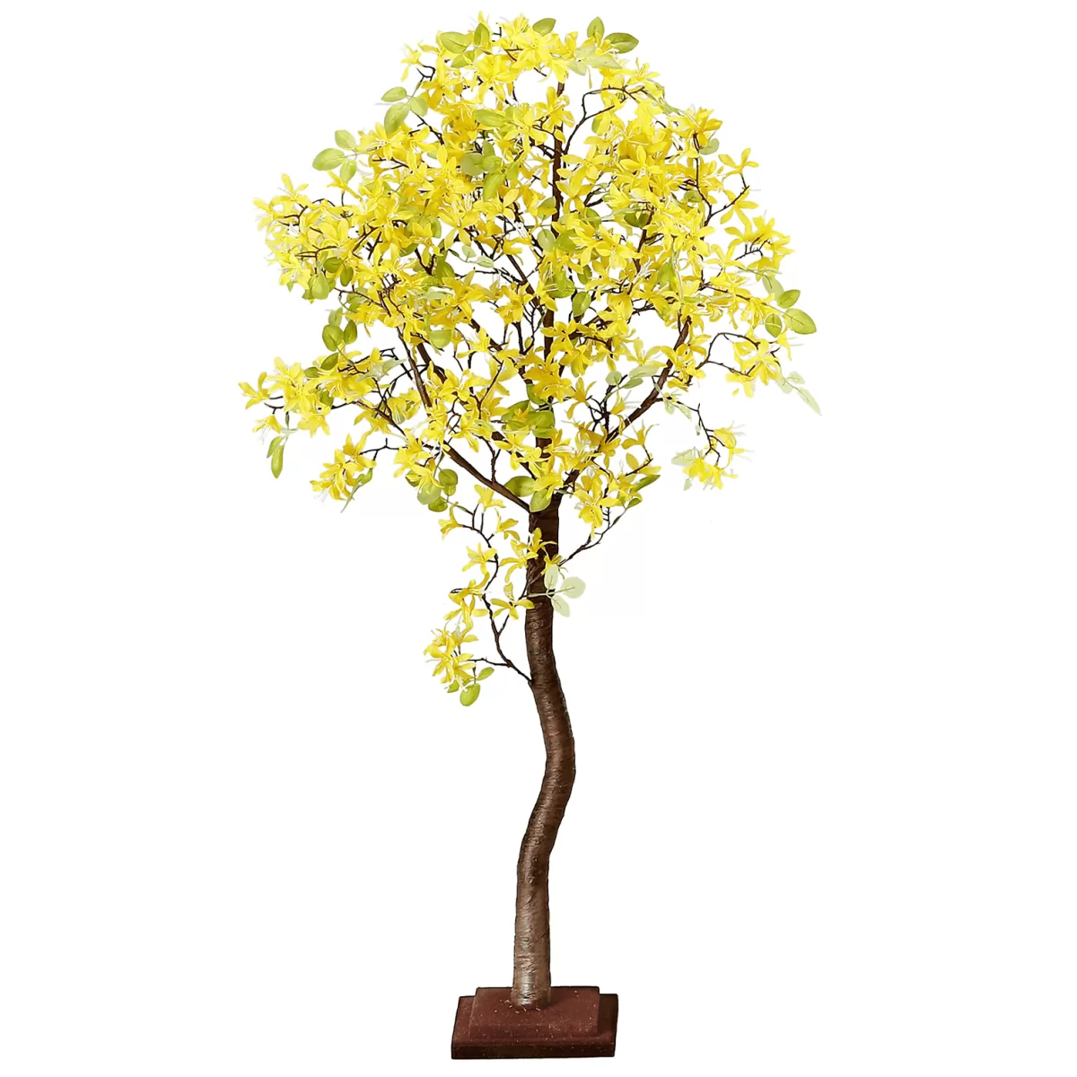 Cheap DecoWoerner Forsythien-Kunstbaum Mit Standplatte 120 Cm gelb