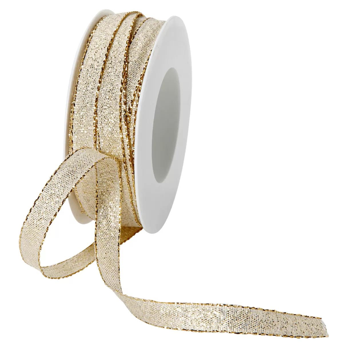 Best DecoWoerner Geschenkband "Glamour" 10 Mm, 25 M, gold