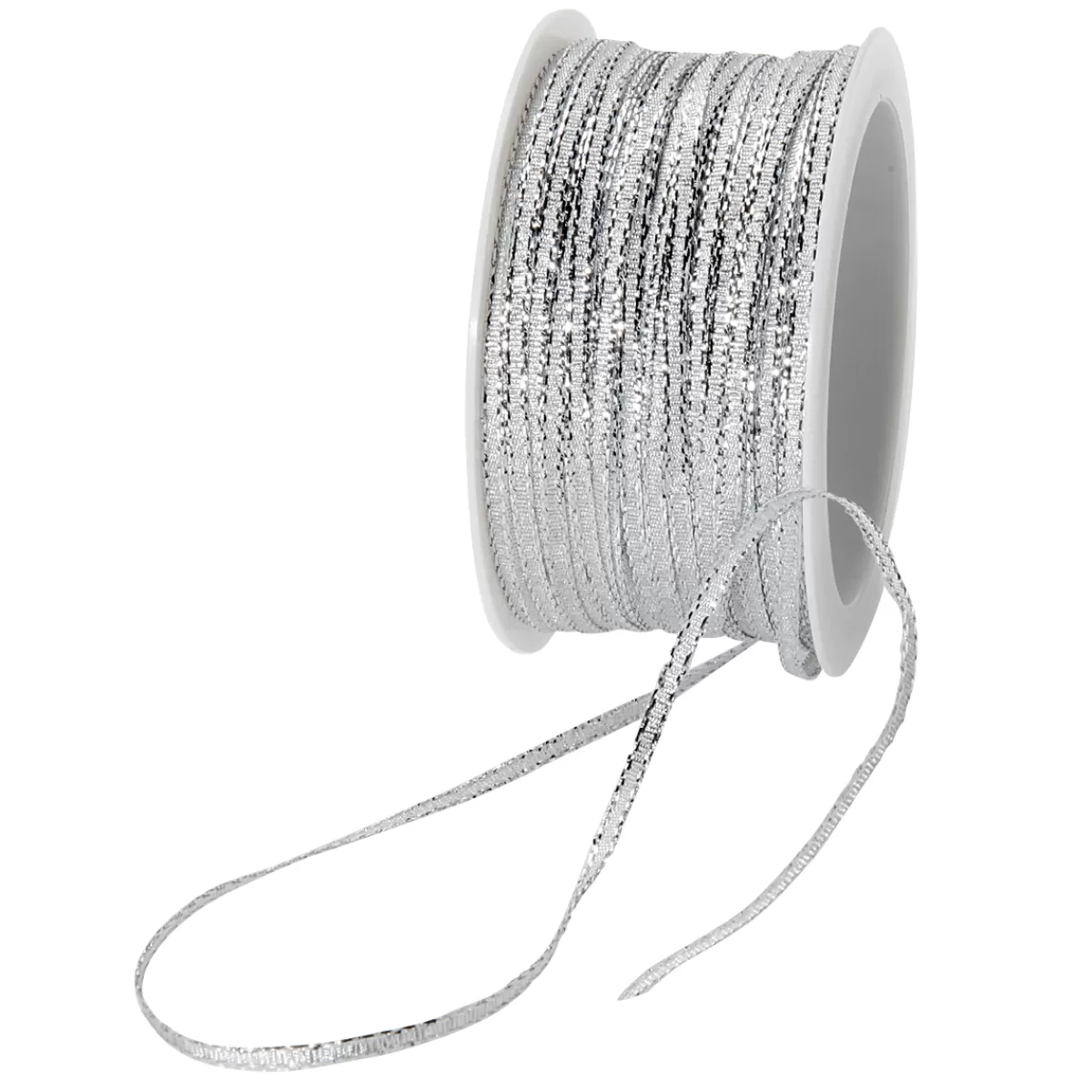 Clearance DecoWoerner Geschenkband "Glamour" 5 Mm X 50 M silber