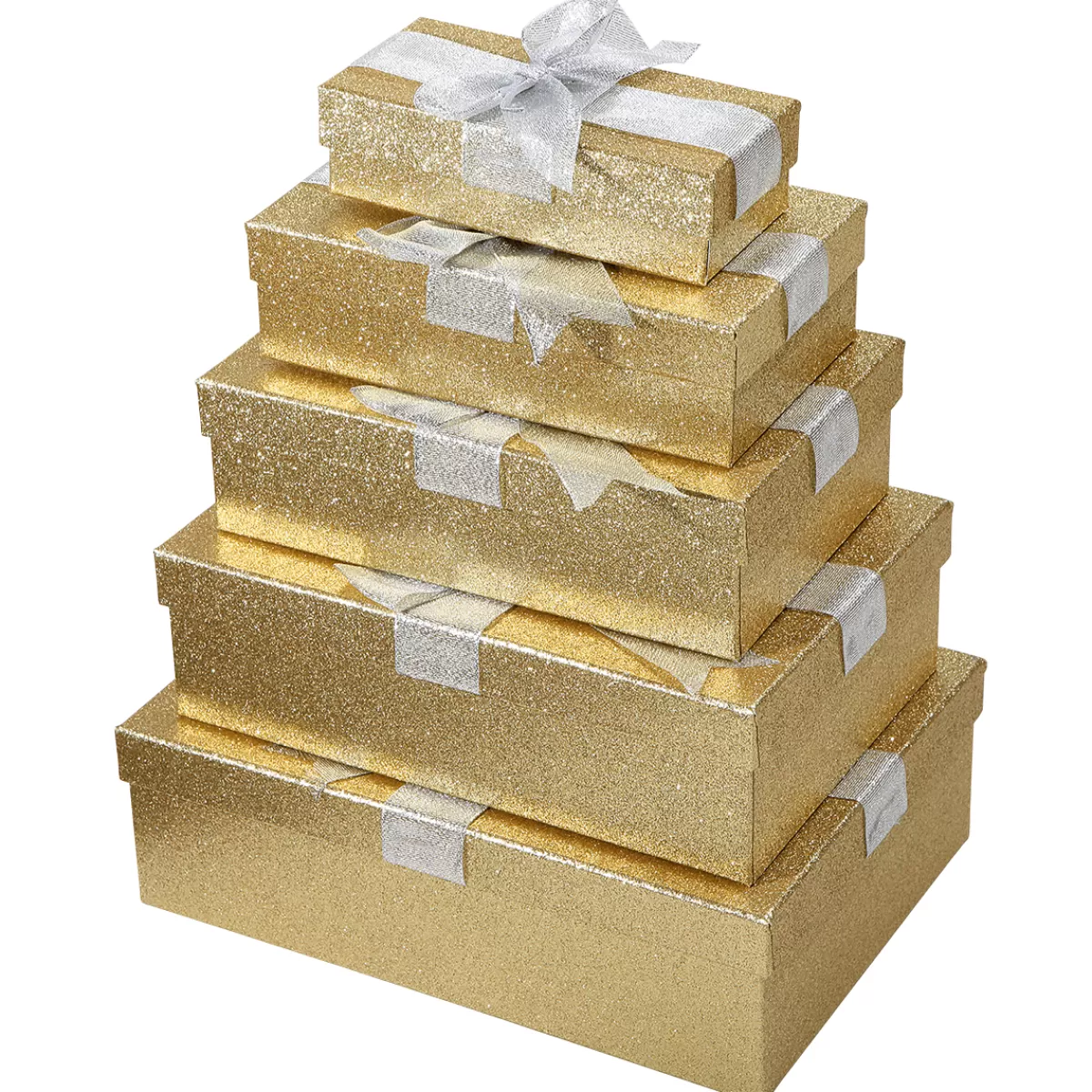 Best DecoWoerner Geschenkboxen-Set , 5tlg. gold