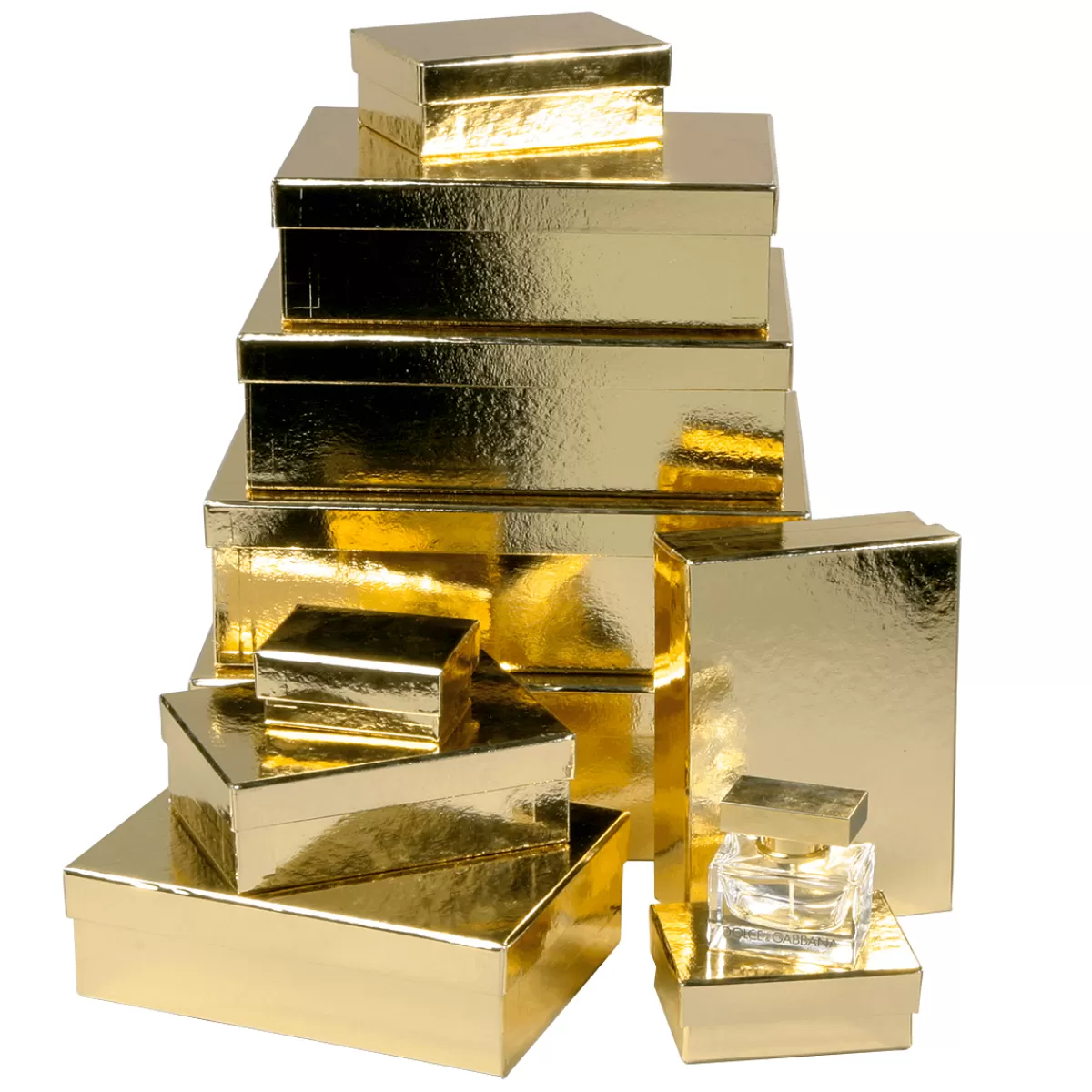 Online DecoWoerner Geschenkkartonage, , 10tlg. gold