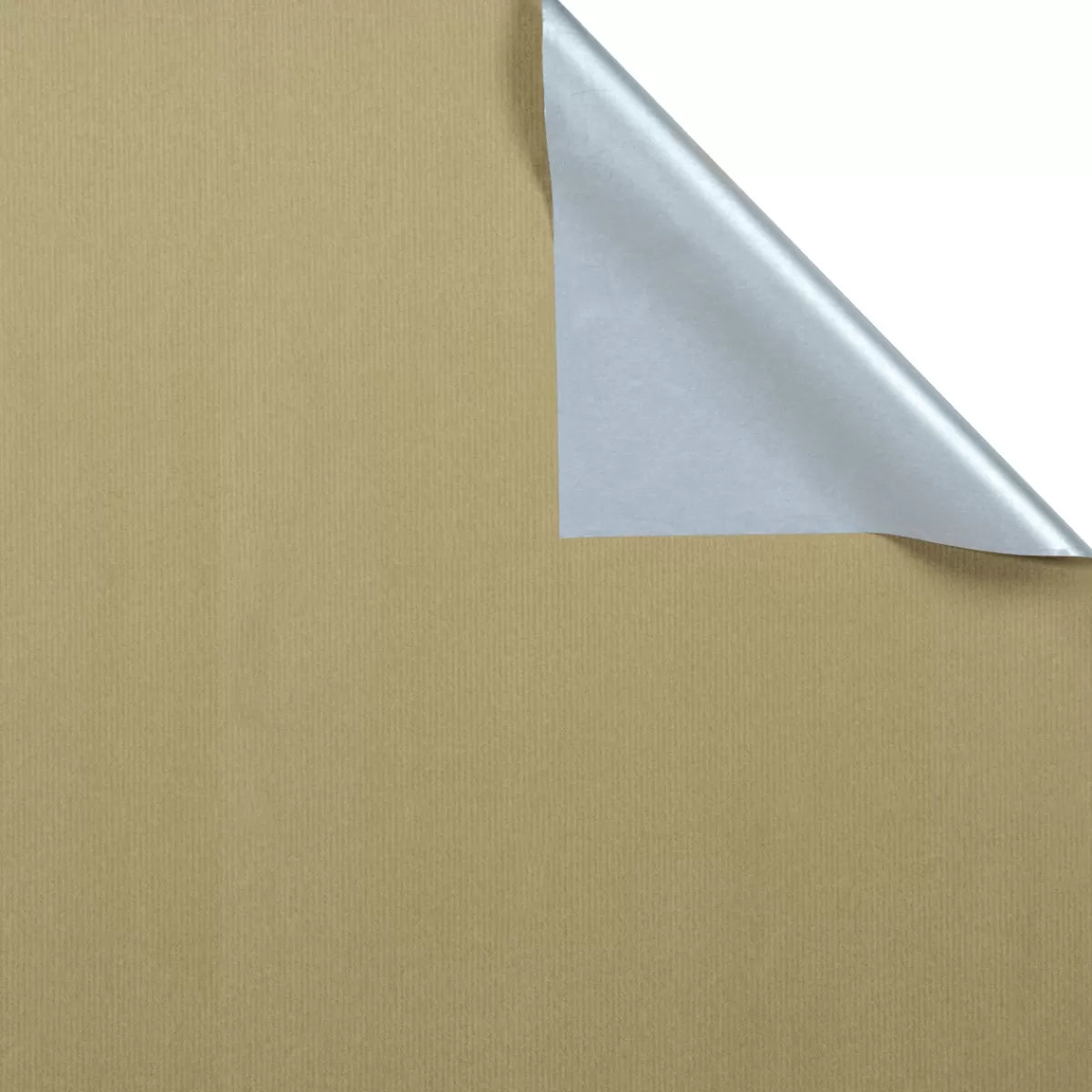 Hot DecoWoerner Geschenkpapier Bicolor Secare Rolle 50 Cm, 250 M, Silber gold