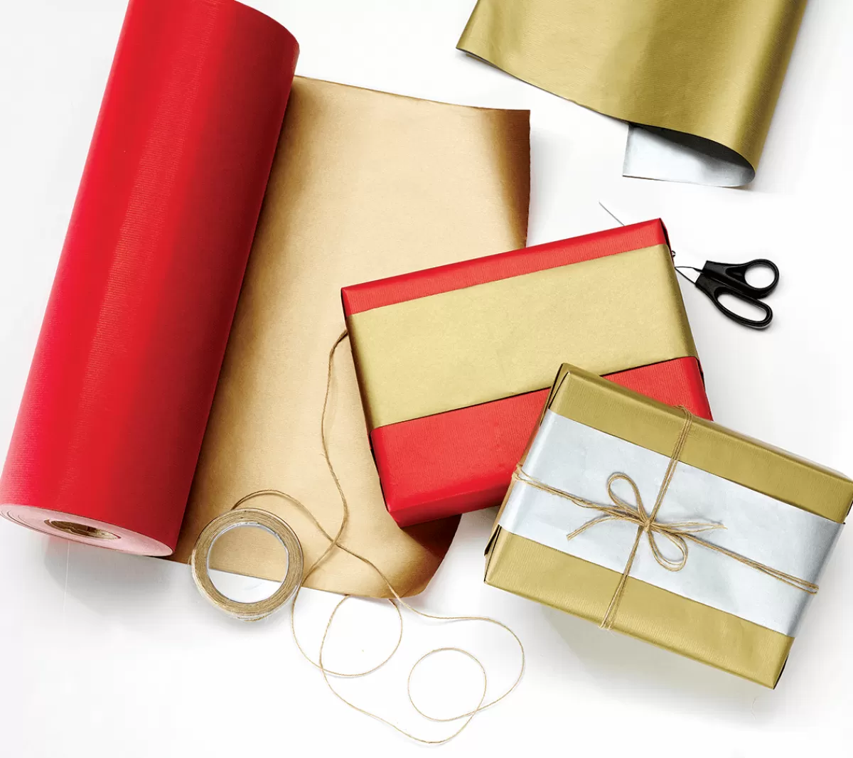Hot DecoWoerner Geschenkpapier Bicolor Secare Rolle 50 Cm, 250 M, Silber gold