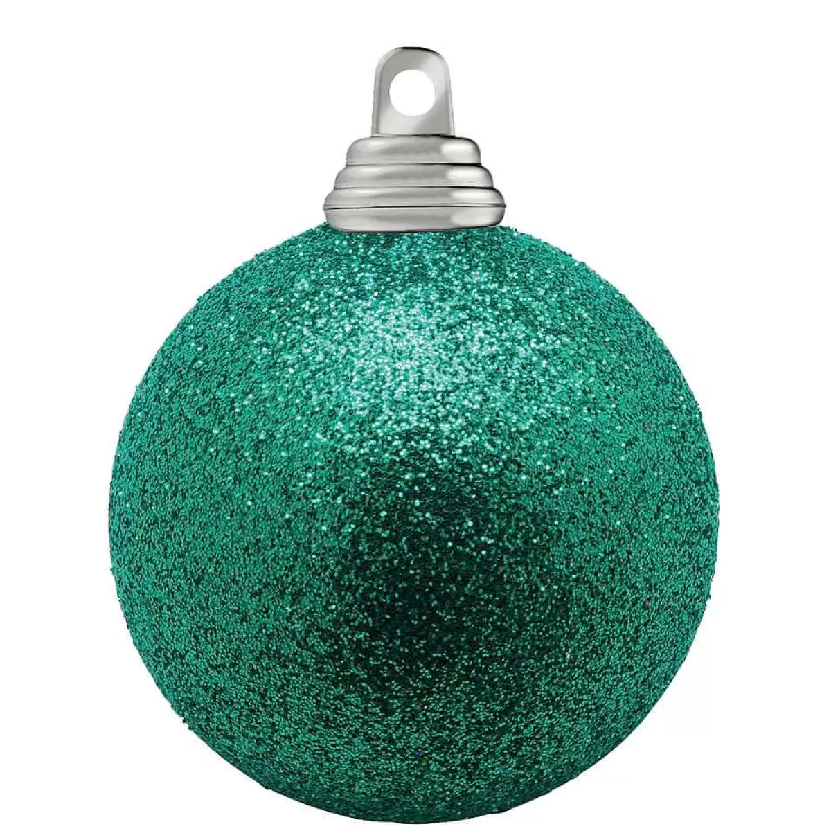 Hot DecoWoerner Glitzer-Weihnachtskugeln In Aqua Aus Kunststoff, 6 Cm Ø – 6 Stück grün