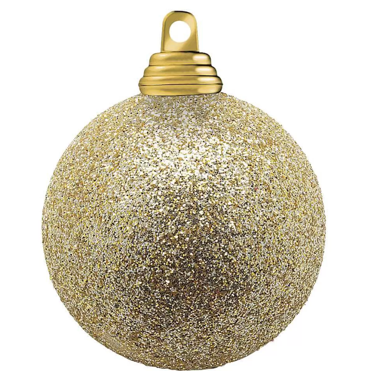 Discount DecoWoerner Glitzer-Weihnachtskugeln In Creme- Aus Kunststoff, 8 Cm Ø – 6 Stück gold