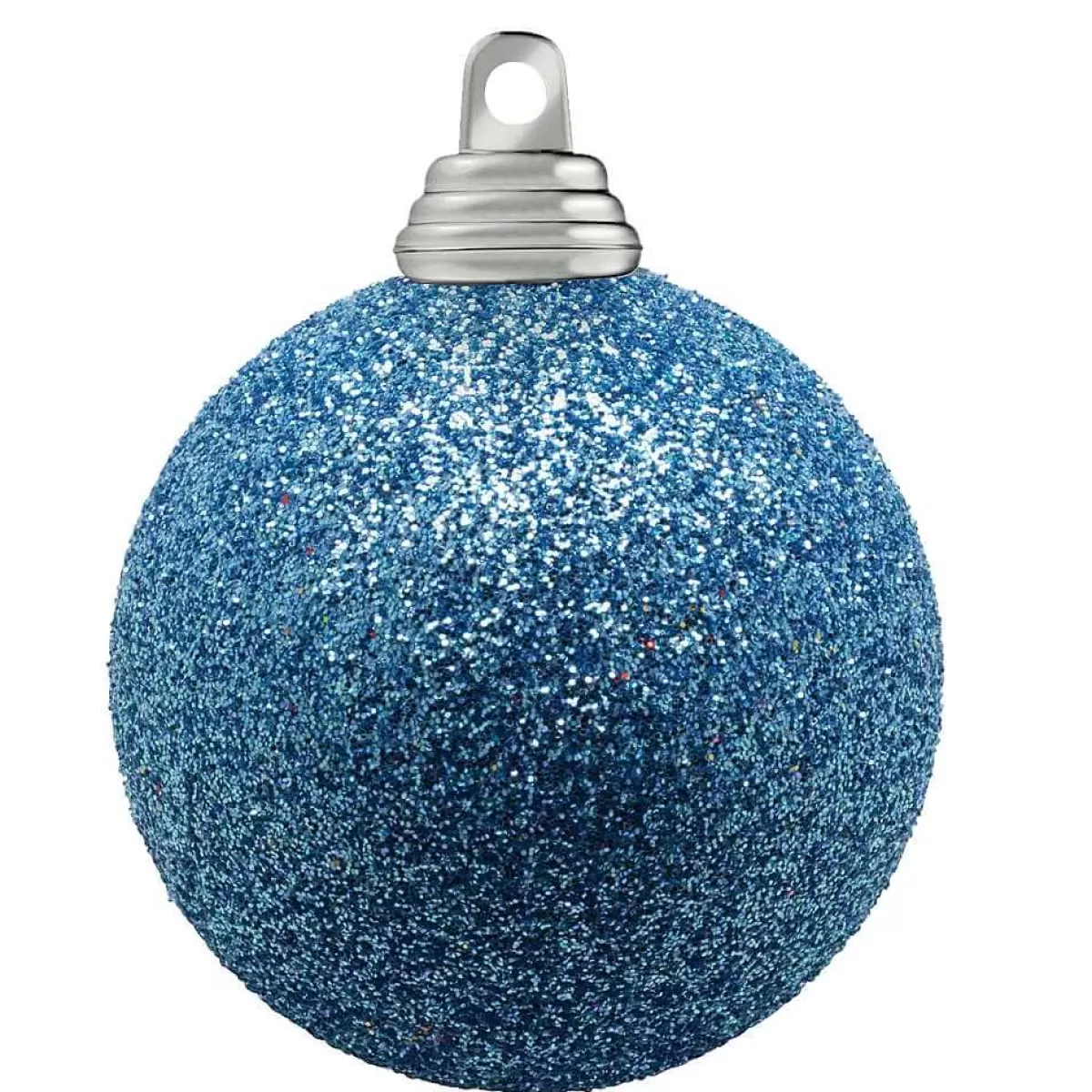 Best Sale DecoWoerner Glitzer-Weihnachtskugeln In Jeans Aus Kunststoff, 6 Cm Ø – 6 Stück blau