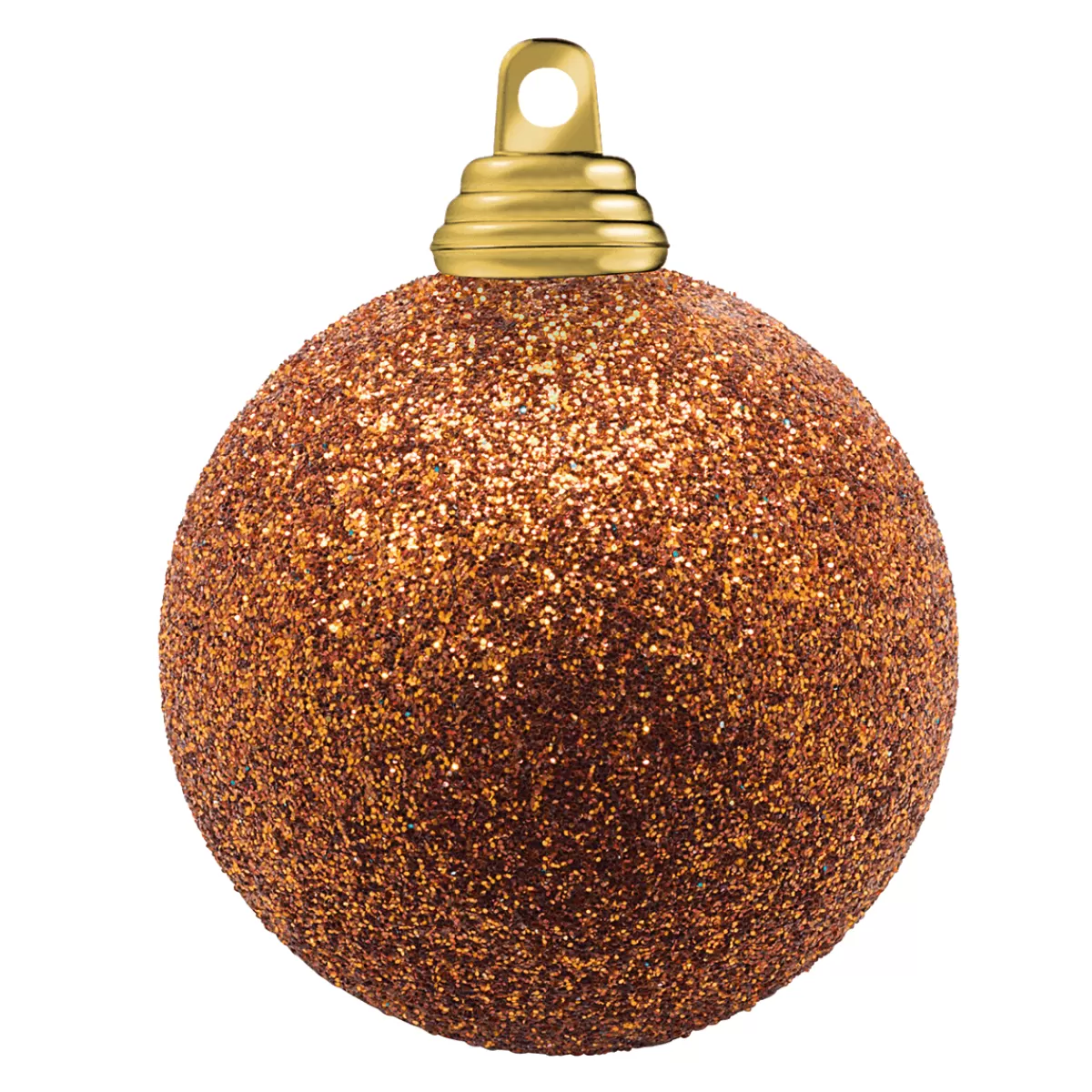 Shop DecoWoerner Glitzer-Weihnachtskugeln In Kupfer Aus Kunststoff, 6 Cm Ø – 6 Stück orange