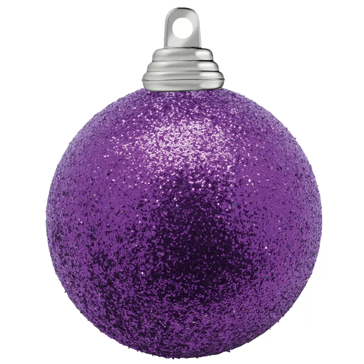 Outlet DecoWoerner Glitzer-Weihnachtskugeln In Lila Aus Kunststoff, 6 Cm Ø – 6 Stück violett