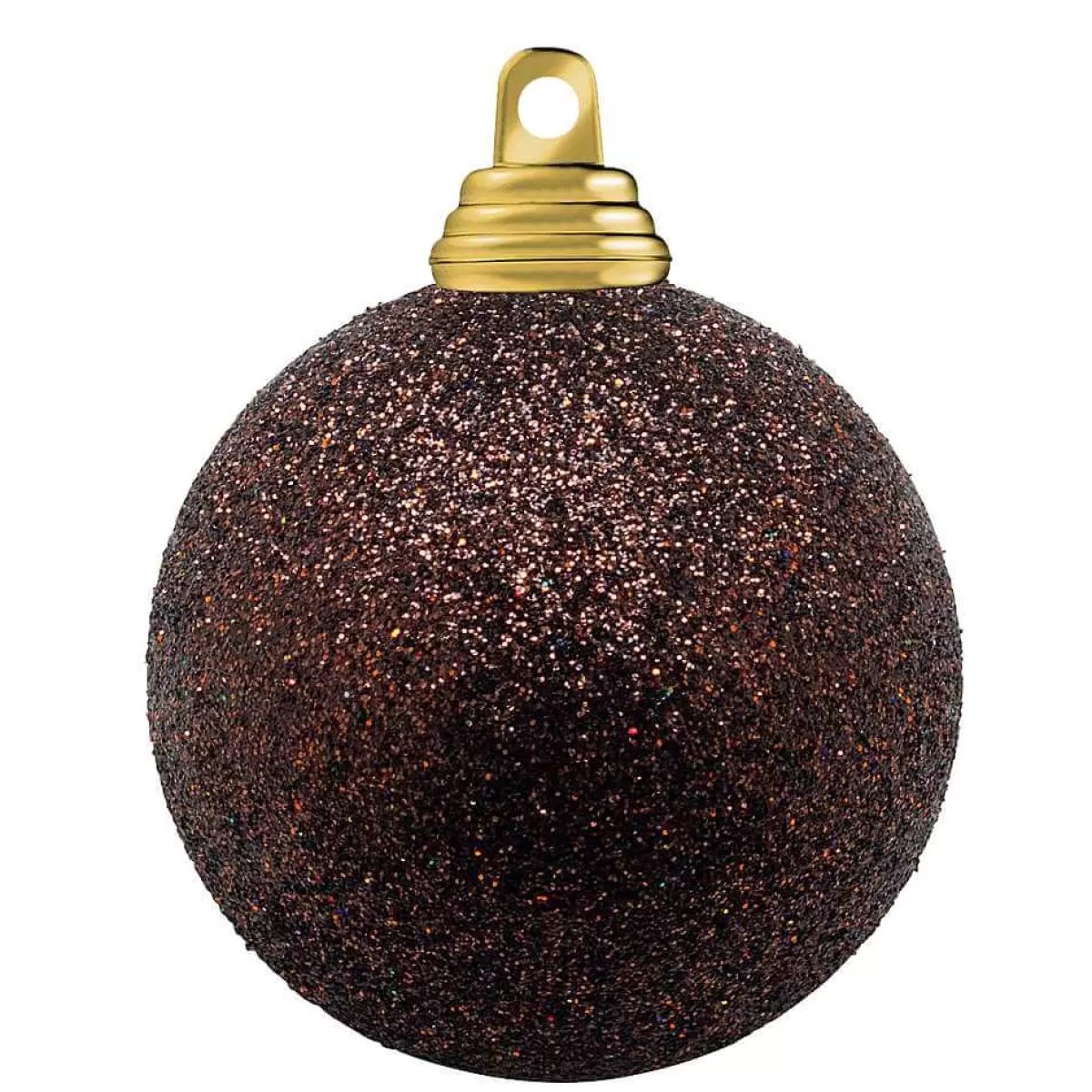 Discount DecoWoerner Glitzer-Weihnachtskugeln In Schoko Aus Kunststoff, 6 Cm Ø – 6 Stück braun