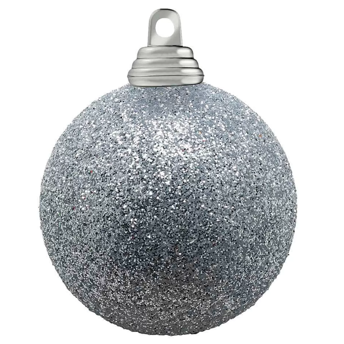 Outlet DecoWoerner Glitzer-Weihnachtskugeln In Aus Kunststoff, 6 Cm Ø – 6 Stück silber