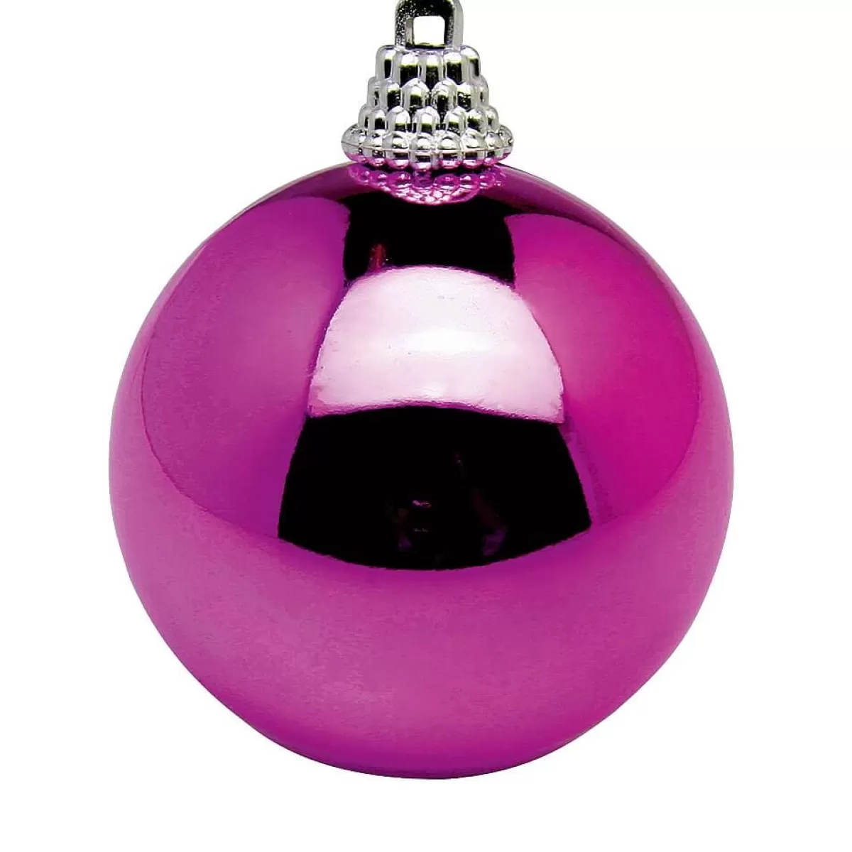 New DecoWoerner Glänzende, Pinke Weihnachtskugeln Aus Plastik, 6 Cm Ø – 24 Stück rosa