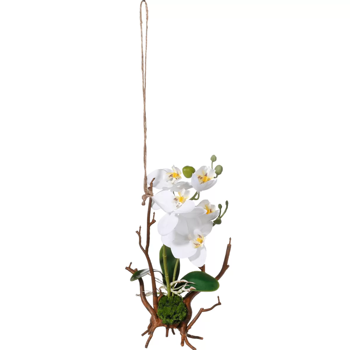 Fashion DecoWoerner Hängende Kunst-Orchidee, 32 Cm weiß