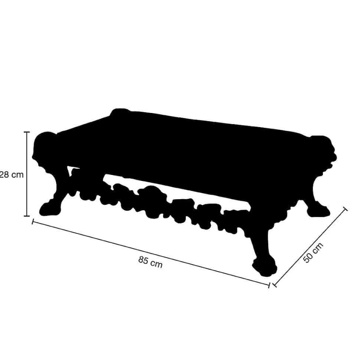 Discount DecoWoerner Hocker 85 Cm Lang