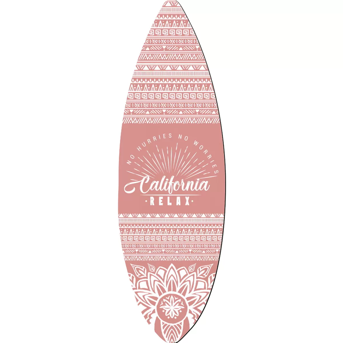 Clearance DecoWoerner Holz Deko Surfbrett In Boho Stil, , 160 Cm rosa