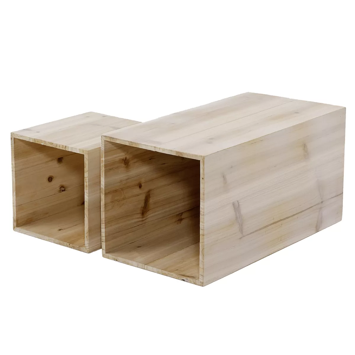 Outlet DecoWoerner Holz-Minisäulen Set Natur Beige